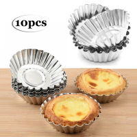 okdeals01 10pcs Egg Tart Mold baking tools and accessories Reusable Baking Cup for Cupcake Cookie Dessert Bakeware