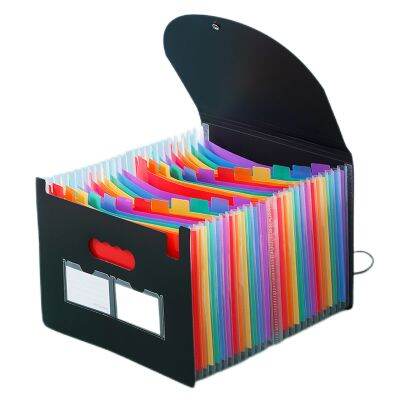 【CC】 13/24 Pockets Expanding File Folder Large Expandable Organizer Standing Accordions Document Holder Desk Storage