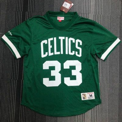 เสื้อกีฬาบาสเก็ตบอลแขนสั้น ลายทีม Estar NBA Jersey Boston Celtics Bird No.33 พลัสไซซ์ สําหรับผู้ชาย และผู้หญิง