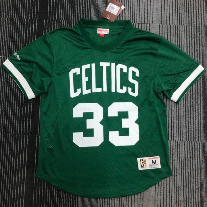 เสื้อกีฬาบาสเก็ตบอลแขนสั้น-ลายทีม-estar-nba-jersey-boston-celtics-bird-no-33-พลัสไซซ์-สําหรับผู้ชาย-และผู้หญิง