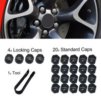 24PC 22mm Car Wheel Nut Cap Tyre Hub Protection Covers For Opel Insignia Insignia 2010-2017 Exterior Decoration Nails  Screws Fasteners