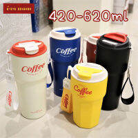 (แบบใหม่)แก้วทรงแก้วกาแฟ Coffee Fun ขนาด 420-620ml เก็บอุณหภูมิได้ทั้งร้อนและเย็นด้านในเป็นสแตนเลสตัวกระบอกเป็นสีด้าน มี 6 สี