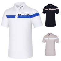 Callaway New Style GOLF Clothing Mens Half-Sleeved Jersey Quick-Drying Breathable Summer Short-Sleeved t-Shirt Versatile Stand-Up Collar Shirt t