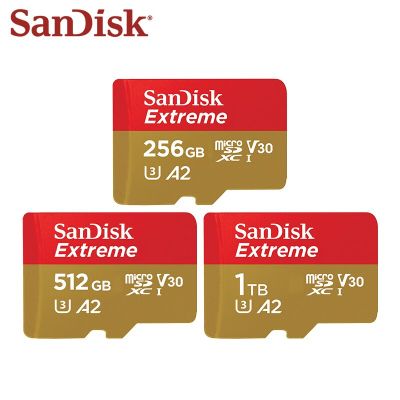 SanDisk Extreme Micro SD Card 1TB 256GB A2 512GB Memory Card Micro SDXC U3 V30 100% Original TF Card For Camera Drone