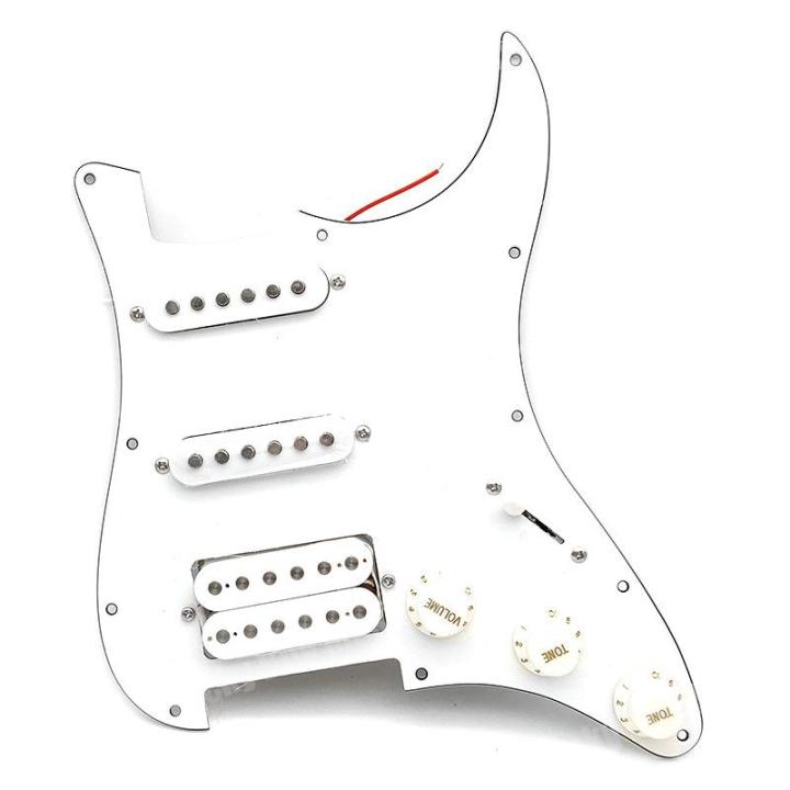 ชุดประกอบแผ่นขีดข่วนแบบมีสายโหลด-ssh-pickguard-กีตาร์ไฟฟ้าหลายสีและสีดำ