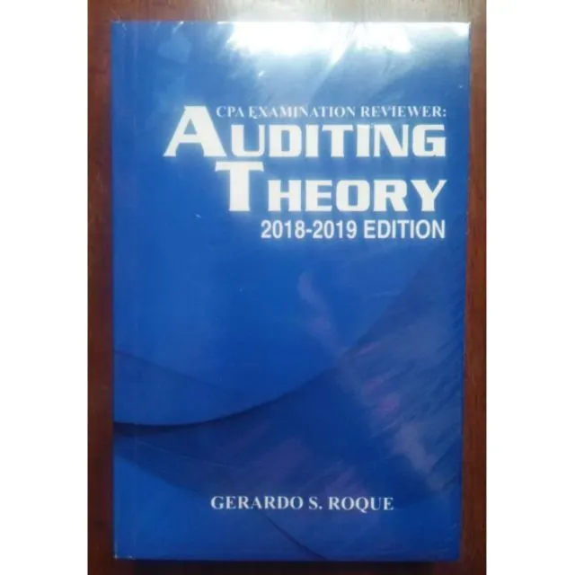 AUDITING THEORY 2018-2019 Edition By Gerardo S.Roque | Lazada PH