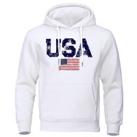 Vintage Usa Flag Street Print Print Hoodies Men Hip Hop Personality Hoody Crewneck Fashion Clothes Pullover Sweatshirt Size XS-4XL