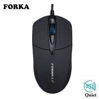 【City of Angels】 FORKA เมาส์คอมพิวเตอร์แบบมีสาย USB Silent Click LED Optical Gamer PC แล็ปท็อปโน้ตบุ๊คเม้าส์สำหรับใช้ในบ้านสำนักงาน