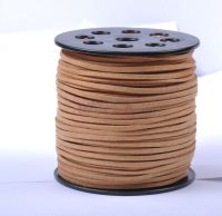 【YD】 Coffe Faux Suede Leather Cord Thread  100yards/ Roll Jewelry Necklace Rope String Accessories 3mm X 2mm