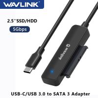 [ดีที่สุด A]✩ WAV Wavlink USB C SATA 3สาย Sata เป็น USB อะแดปเตอร์3.0 USB ได้ถึง5 Gbps รองรับ Sata ฮาร์ดไดรฟ์ HDD ภายนอกขนาด2.5นิ้วตัวเชื่อมต่อ III