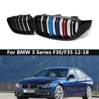 1คู่สีดำ/M สไตล์ด้านหน้า Kidney Grille Racing สำหรับ BMW 3-Series F30 F31 F35 320I 325I 328I 2012-2018รถจัดแต่งทรงผม