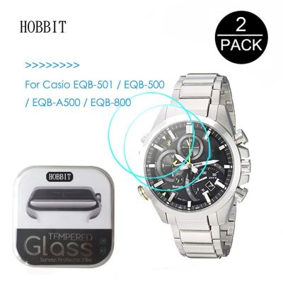 For Casio EQB-501 EQB-500 EQB-800 EQB-A500 Clear 0.3mm 2.5D Tempered Glass Screen Protector GPS Smart Watch LCD Protective Film Picture Hangers Hooks