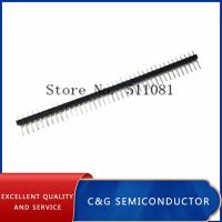 10PCS 1X40 PIN Single Row MALE 2.54MM PITCH 11MM LONG PIN Header Connector Strip 1X40pin 1*40 40P 40PIN Black FOR PCB BOARD WATTY Electronics