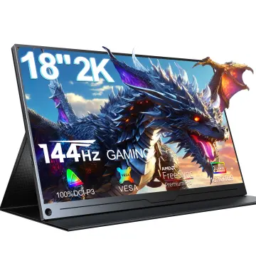 UPERFECT 18inch LCD Monitor 2K 144Hz Portable Gaming Display 100%DCI-P3 IPS  2560x1600 FreeSync HDR Support VESA Type-C HDMI