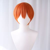 UWOWO Rin Hoshizoraa คอสเพลย์ Peruca LL 28ซม. Laranja Cabelo Curto Resistente Ao Calor