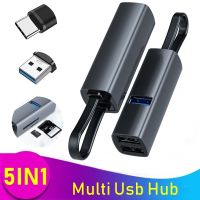 USB อเนกประสงค์3.0ชนิด C ฮับ5พอร์ตที่พ้วง USB แยก USB TF การ์ดรีดเดอร์ SD OTG อะแดปเตอร์สำหรับ Samsung Xiaomi Macbook Air Pro โทรศัพท์