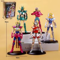 5ชิ้นนักบุญเซยะภาพอนิเมะ Phoenix Ikki Hyoga Seiya Shiryu หุ่นแอคชั่นยืน19ซม. Kids Toys ตกแต่งชุดจำลองทำจาก Pvc