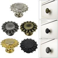 Sunflower Shape Zinc Alloy Furniture Handle Door Cabinets Knobs For Children Door Wardrobe Handles Hardware Knob Drawer Pull Kit Door Hardware Locks