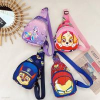 COD SDFERTGEYER Kira Iron Man mermaid PAW Patrol messenger bag kids chest Fashion canvas mini waist Korean version Lovely small