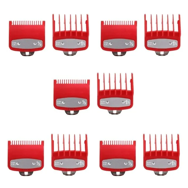 5X For Wahl Hair Clipper Guide Comb Set Standard Guards Attached