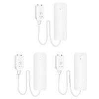 3X Tuya Zigbee Water Leak Sensor Wireless Flooding Detector Water Leakage Detection Alert Water Level Overflow Alarm