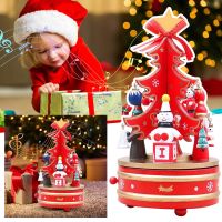 Christmas Gift for Friend Boy Christmas Decorations Christmas Wooden Rotating Music Box Music to My Daughter from Dad Picture
