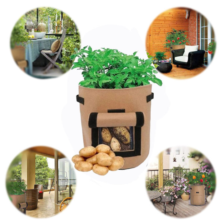 qkkqla-planter-grow-bag-4-gallon-gardening-vegetable-flower-fruit-potato-pot-growing-container-grenhouse-garden-diy-tools
