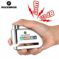 ROCKBROS จักรยานรถจักรยานยนต์ปลุกจักรยานป้องกันการโจรกรรม110dB เตือนกันน้ำโลหะผสมเหล็กไฟฟ้า Moto สกูตเตอร์ดิสก์เบรกล็อค