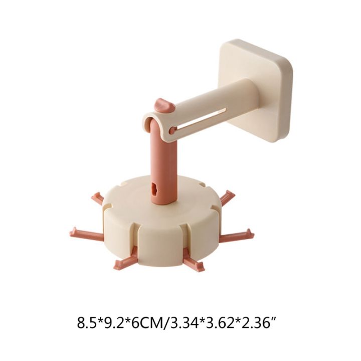 360-หมุนได้7เข็มกลัดตะขอแนวตั้งที่แขวนเก็บของหนักชั้นแขวนสำหรับห้องนอนห้องน้ำผ้าเช็ดตัวที่แขวนเข็มขัด