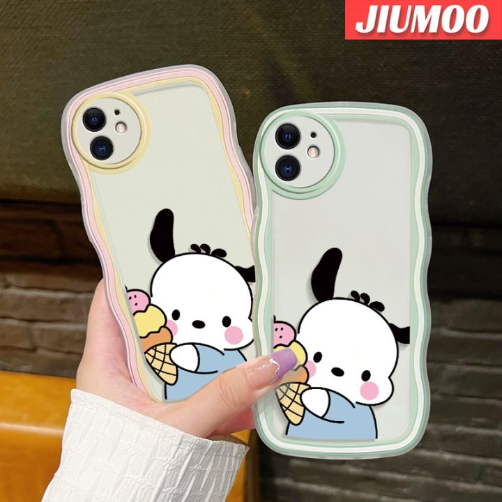 เคส-jiumoo-สำหรับ-vivo-y35-y16-5g-y56-5g-เคสน่ารัก-sanrio-pochacco-สร้างสรรค์ขอบครีมลูกคลื่นเคสโทรศัพท์แบบใสนิ่มเคสซิลิโคนแฟชั่นเลนส์กล้องถ่ายรูปเคสป้องกันโปร่งใสกันกระแทก