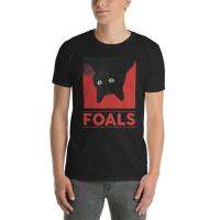 เสื้อยืดลายแมวดํา foals rock band tour 2019