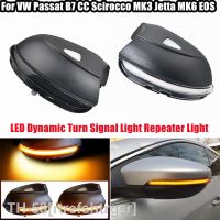 ∋ 2PCS Dynamic Blinker For VW Passat B7 CC Scirocco Jetta MK6 EOS LED Turn Signal Light Side Mirror Indicator 2011 2012 2013 2014