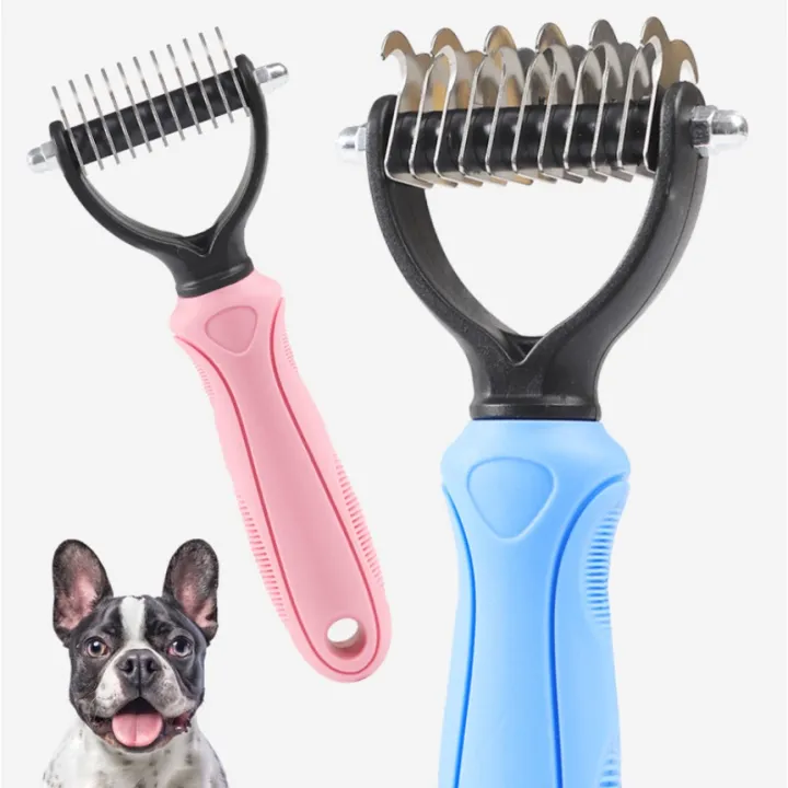 Hair Removal Comb for Dogs Cat Detangler Fur Trimming Dematting