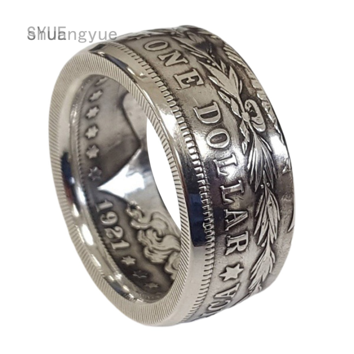 syue-1921-สัญลักษณ์ประจำชาติของสหรัฐอเมริกาคำขวัญunited-oneเหรียญแหวนผู้ชายและผู้หญิง