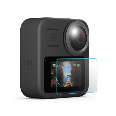 ฟิล์มกระจกนิรภัย HD ป้องกันหน้าจอกล้องเลนส์ฝาครอบป้องกันกรอบสำหรับ GoPro Max การกระทำอุปกรณ์เสริมสำหรับกล้อง