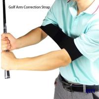 【คุณภาพสูง】(QETY)Golf Training Aid Strap Motion Correction Belt Swing Arm Band For Golf Beginner