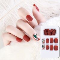 [COD] Cross-border explosive nail patch wearable manicure piece finished product can be repeatedly disassembled false nails jelly glue