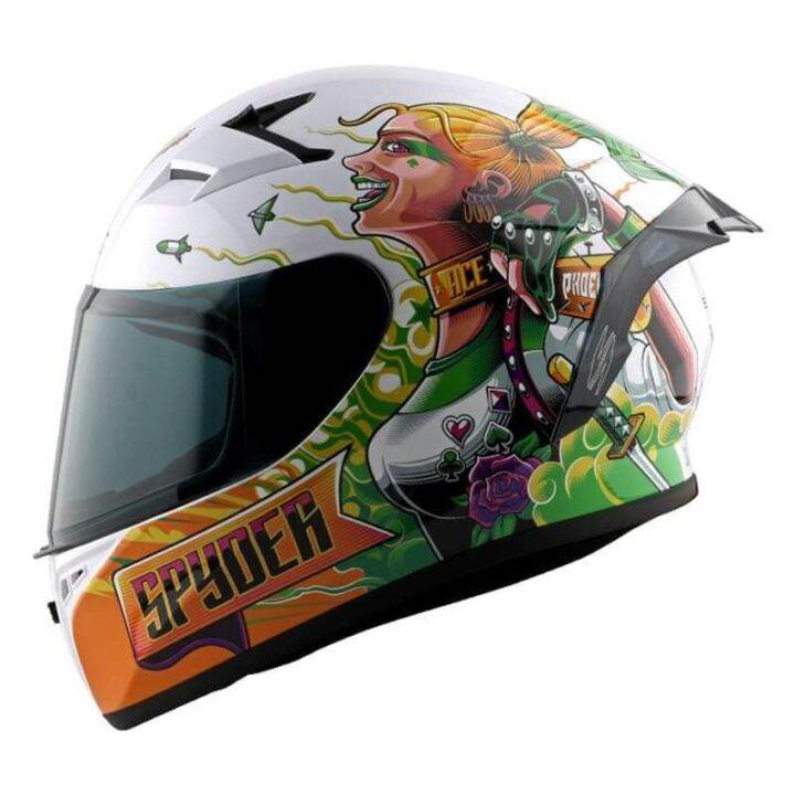 SPYDER PHOENIX+ ACE HARLEY QUINN GLOSS WHITE GREEN - SMOKE LENS | Lazada PH