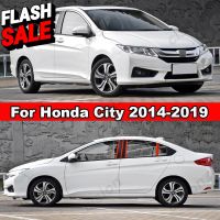 สติกเกอร์คาร์บอนไฟเบอร์ สีดําวาว สําหรับติดเสาประตู หน้าต่างรถยนต์ Honda City 2002-2019 4 6 ชิ้น #สติ๊กเกอร์ติดรถ  #สติ๊กเกอร์ติดมอไซต์  #สติ๊กเกอร์ติดมอไซ  #สติ๊กเกอร์ติดมอไซต์ 3m