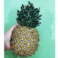 Luxury Crystal Green Pineapple Evening Bags For Ladies Party Wedding Cocktail chain Clutch Purse Female Diamond Clutches Bags