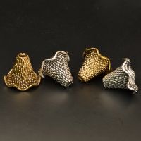 【YF】❁◎♗  10pcs/lot Horn Alloy Beads Cap 20x16mm Gold/Silver Earring Jackets Tassel End Caps Jewelry Making