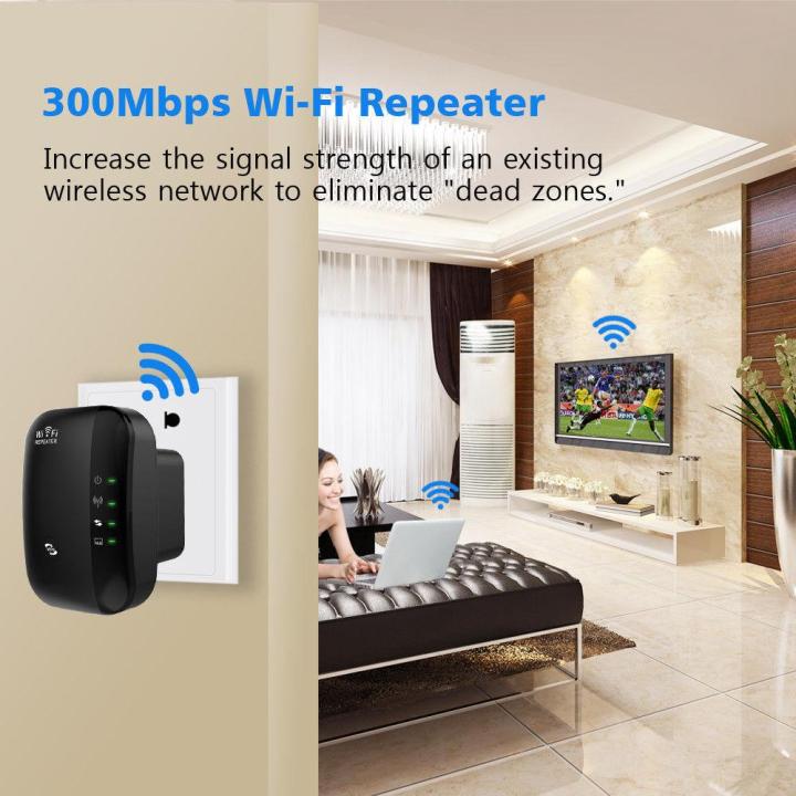hi-speed-ตัวดูดเพิ่มความแรงสัญญาณไวเลส-ตัวกระจายอินเตอร์เน็ต-ตัวรับสัญญาณ-wifi-wireless-wifi-repeater-ตัวกระจายอินเตอร์เน็ต-2-4ghz-300m-สีดำ