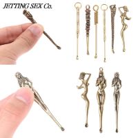 Ear Spoons Retro Brass Dragon Portable Ear Cleaning Tool Ear Pick Ear Wax Remover Curette Cleaner Keychain Pendants