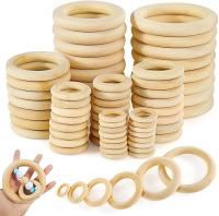 【YF】℡✕☞  Unfinished Rings 10-100MMNatural Wood Beads JewelryMaking Accessories Crafts Hoops Connectors