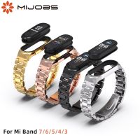 [ladies jewelry]   ForMi Band 7 6 5 4 3StrapForMi Band 3 4สายเปลี่ยนโลหะ ForBand 5 7