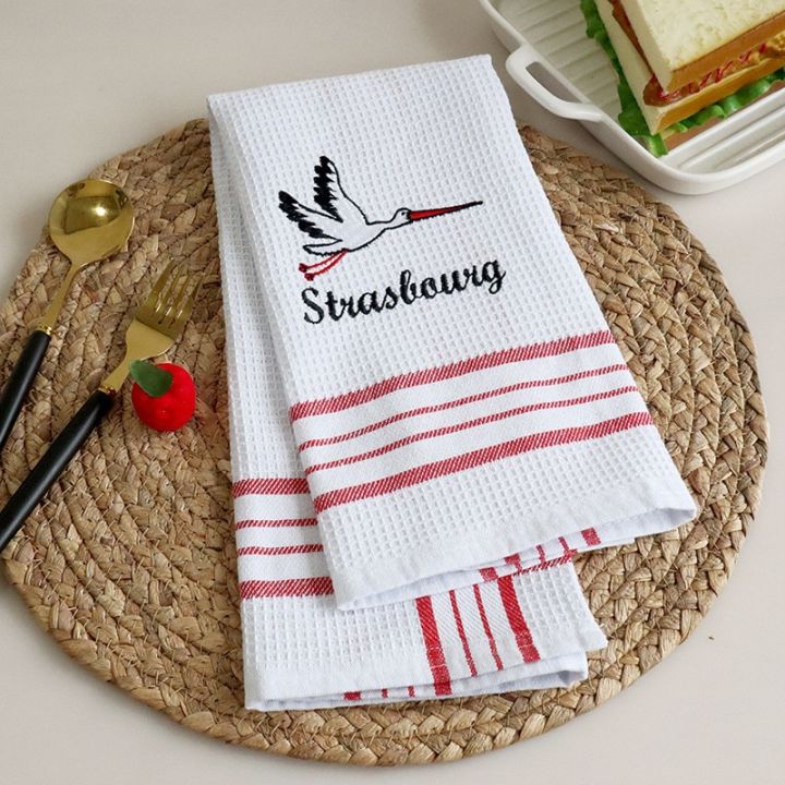 1pc-cotton-white-home-waffle-embroidered-tea-towel-fabric-napkin-place-mat-table-cloth-kitchen-dishcloth-xmas-gift-40x60cm