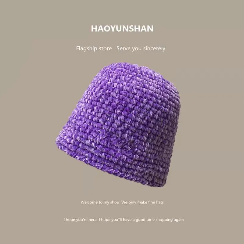 Purple Hat Light Purple Softtop Baseball Cap Hard Cap Yam Beret