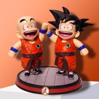 ดราก้อนบอลเด็กเล็ก Krillin &amp; Son Goku ของเล่นตุ๊กตาขยับแขนขาได้