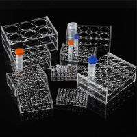 【YF】▫  holes x dia 16.5mm Plastic Lab Test Tube Holder Transparent Rack/Shelf Centrifugal for lab supplies