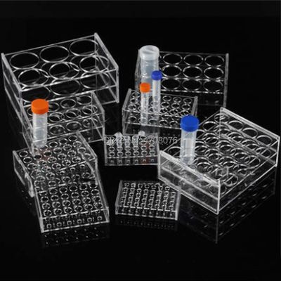 【YF】▫  holes x dia 16.5mm Plastic Lab Test Tube Holder Transparent Rack/Shelf Centrifugal for lab supplies